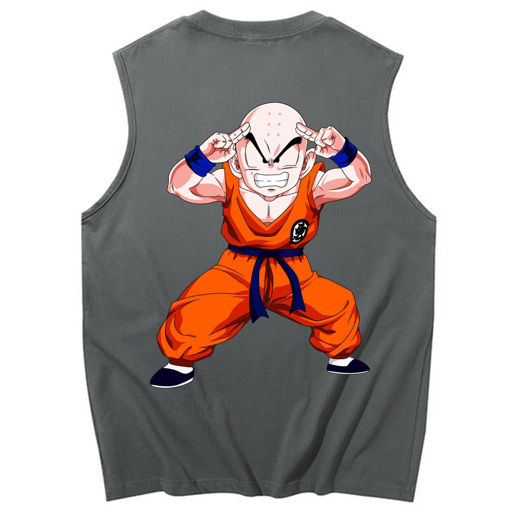 （画像用） ドラゴンボール クリリン DRAGON BALL krillin コットン100％タンクトップ（背面プリント）